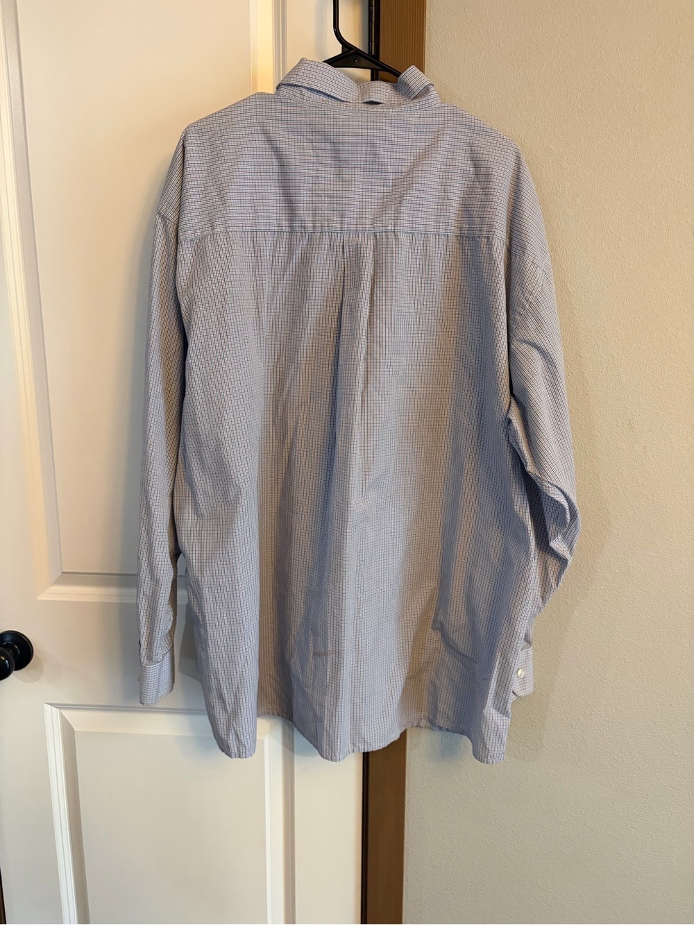 NWOT Men’s Wrangler Red White & Blue Checks Long Sleeve Button Down Size 3XL - Picture 4 of 7
